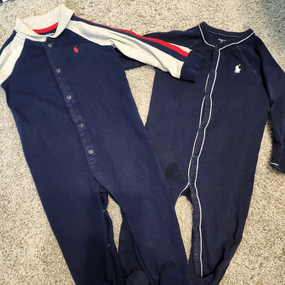 Ralph Lauren footsie set. 9 Month.